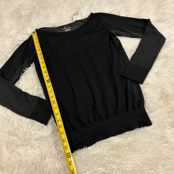 Nike Dri-Fit Epic Knit Crew Running Top Women's Size XS Black Gray - Picture 8 of 13